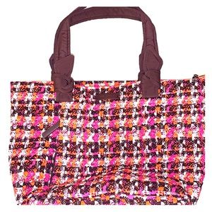 Vera Bradley East & West Tote Houndstooth Tweed